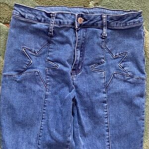 Saints and Hearts Classic Rock Couture Star Flare Bell Bottom Jeans L